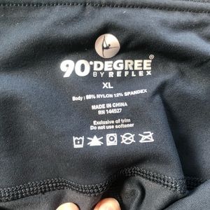 XL Black long 90 degree reflexology leggings